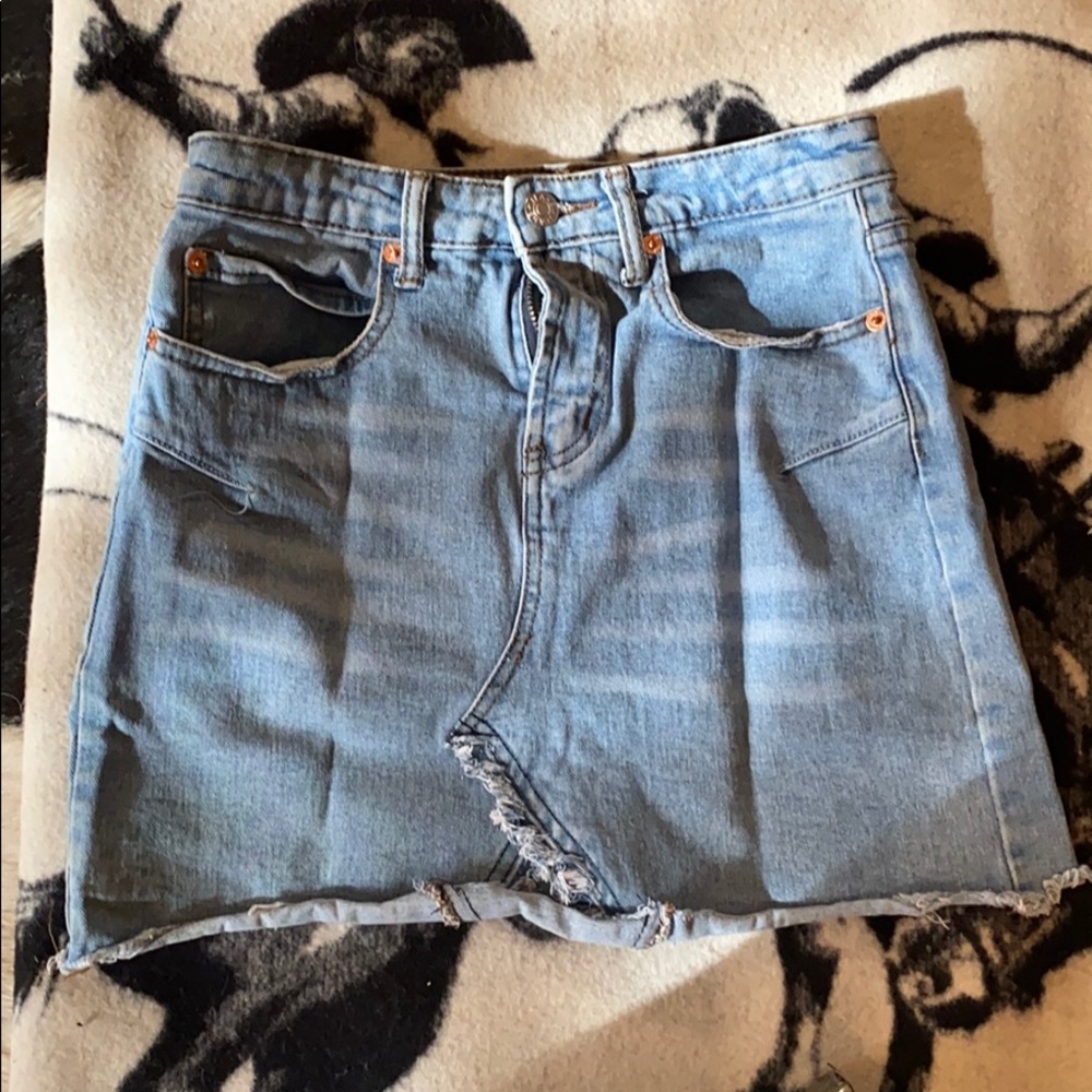 Jean skirt.